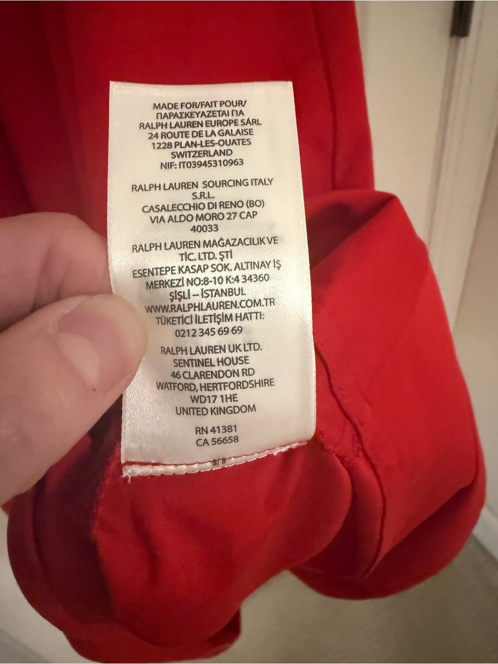 Polo Ralph Lauren Bright Red Short Sleeve Midi Dress small NWT - Picture 5 of 5